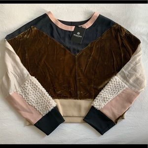 Multi color / texture designer sweater by Berenik